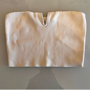 BABATON | White Knit Tube cropTop